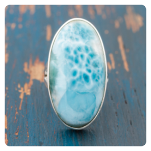 Larimar Silver Ring
