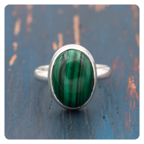 Malachite Silver Ring