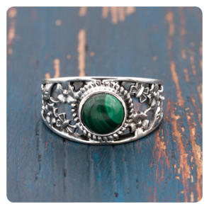 Malachite Silver Ring