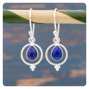 Lapis Lazuli Silver Earrings