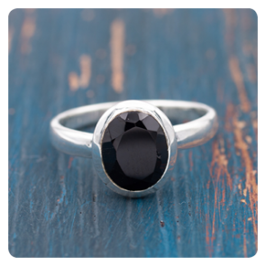 Black Onyx Silver Ring