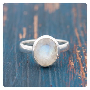 Moonstone Silver Ring