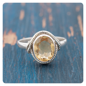 Citrine Silver Ring
