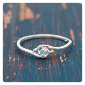Blue Topaz Silver Ring
