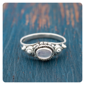 Moonstone Silver Ring