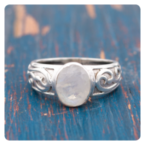 Moonstone Silver Ring
