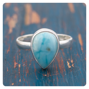 Larimar Silver Ring