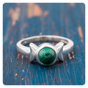 Malachite Silver Ring