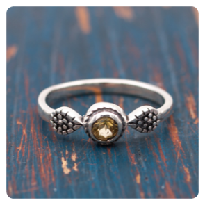 Citrine Silver Ring
