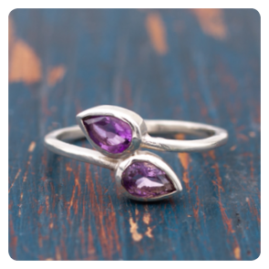 Amethyst Silver Ring