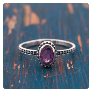 Amethyst Silver Ring