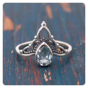Blue Topaz Silver Ring