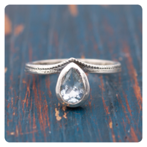 Blue Topaz Silver Ring 