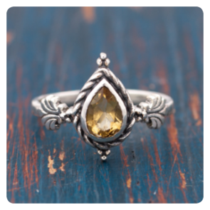 Citrine Silver Ring
