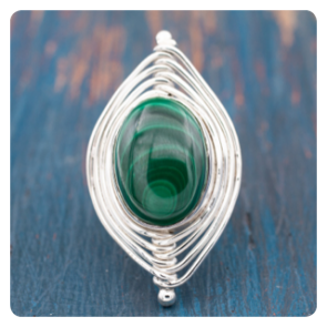 Malachite Silver Ring
