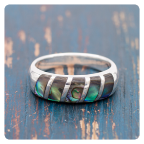 Abalone Silver Ring