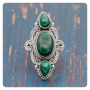 Malachite Silver Ring
