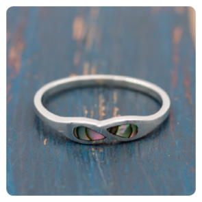 Ocean Abalone Silver Ring