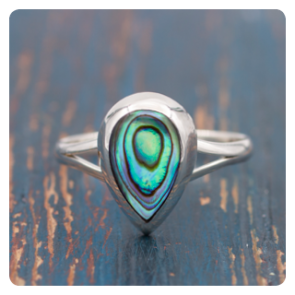 Abalone Silver Ring