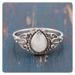 Mother of Pearl Silver Ring