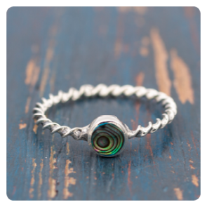 Abalone Silver Ring