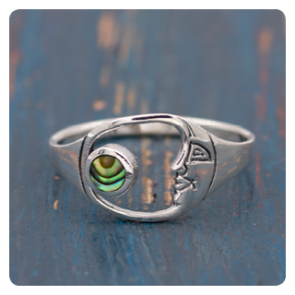 Abalone Silver Ring