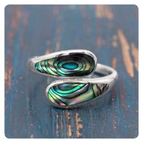 Abalone Shell Silver Ring 