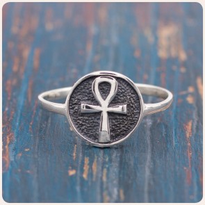 Ankh Symbol Silver Ring